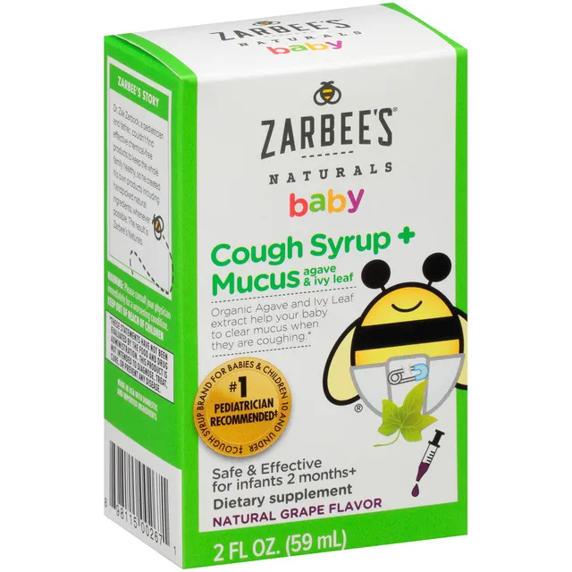 Zarbee's Naturals Baby sciroppo tosse uva 2 oz muco
