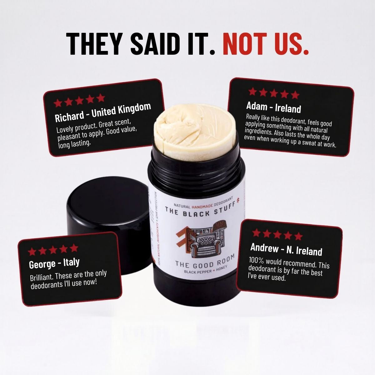 The Black Stuff The Good Room deodorante uomo cedro e pepe nero