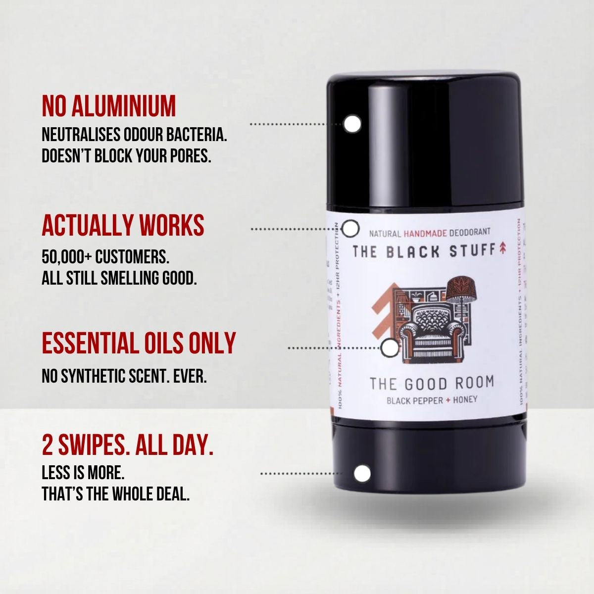The Black Stuff The Good Room deodorante uomo cedro e pepe nero