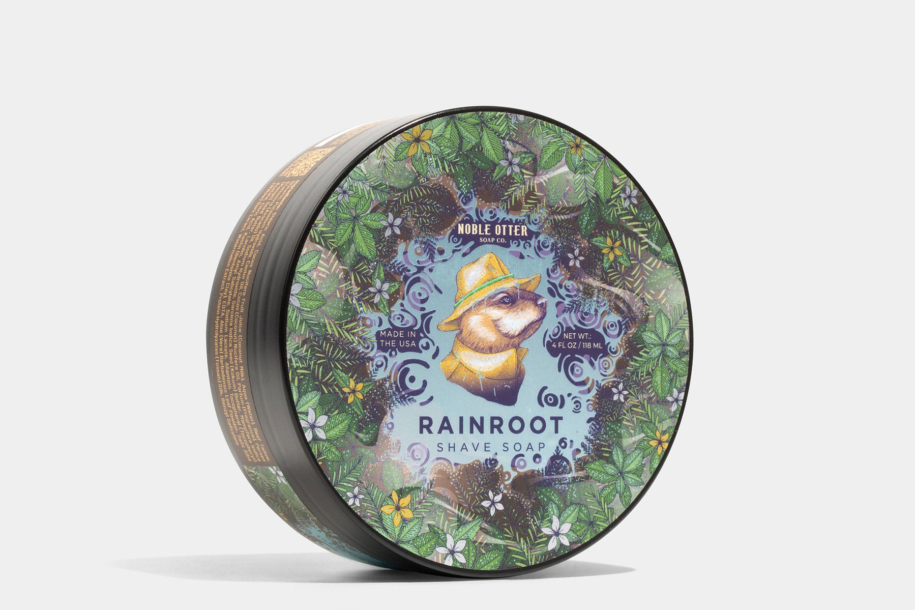 Noble Otter Rainroot Sapone da Barba 4 oz Bergamotto Tea Tree