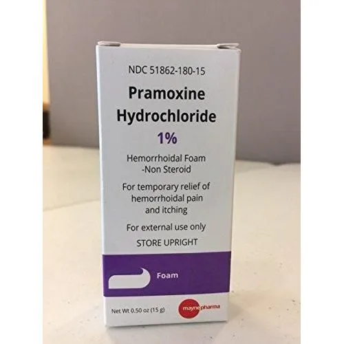 Pramoxine 1% schiuma emorroidaria lenitiva senza steroidi