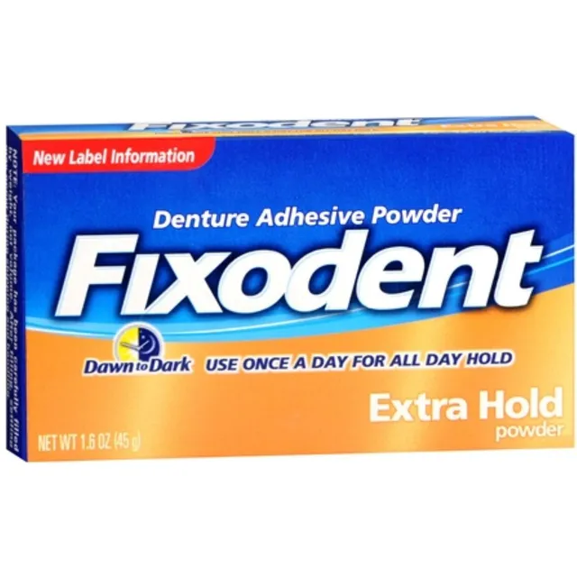 Fixodent polvere adesiva Extra Hold 1.6 oz tenuta forte