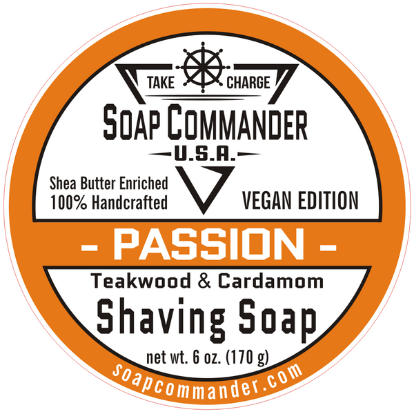 Soap Commander Passion sapone barba 6 oz teakwood cardamomo