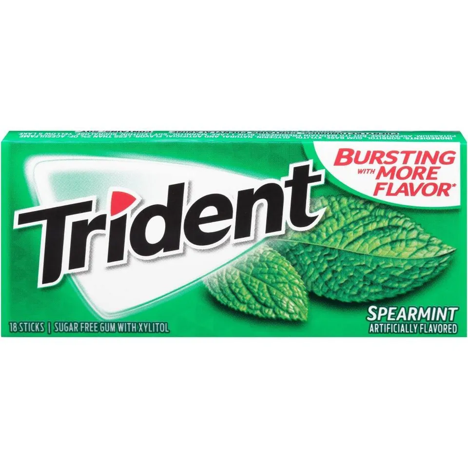 Trident Spearmint Gomme senza zucchero 18 stick menta