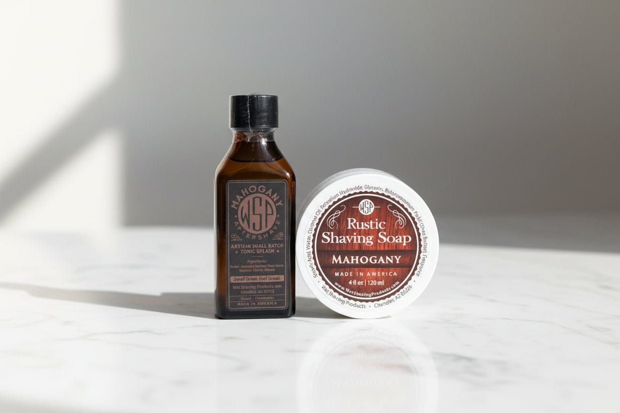 Wet Shaving Products Mahogany Sapone Barba Rustic Schiuma Densa