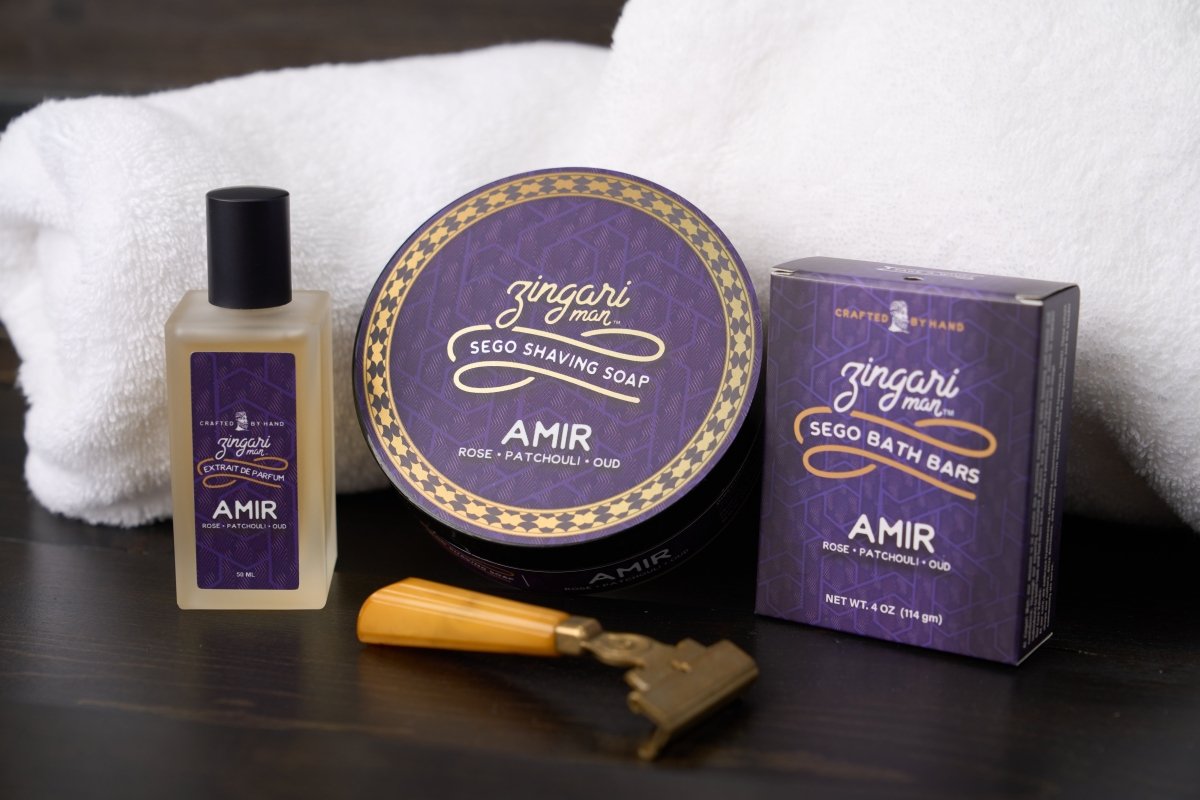 Zingari Man The Amir Sapone da Barba Oud Rosa Uomo
