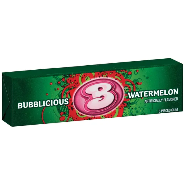 Bubblicious Watermelon Gomma da Masticare 5 Pezzi Frutta