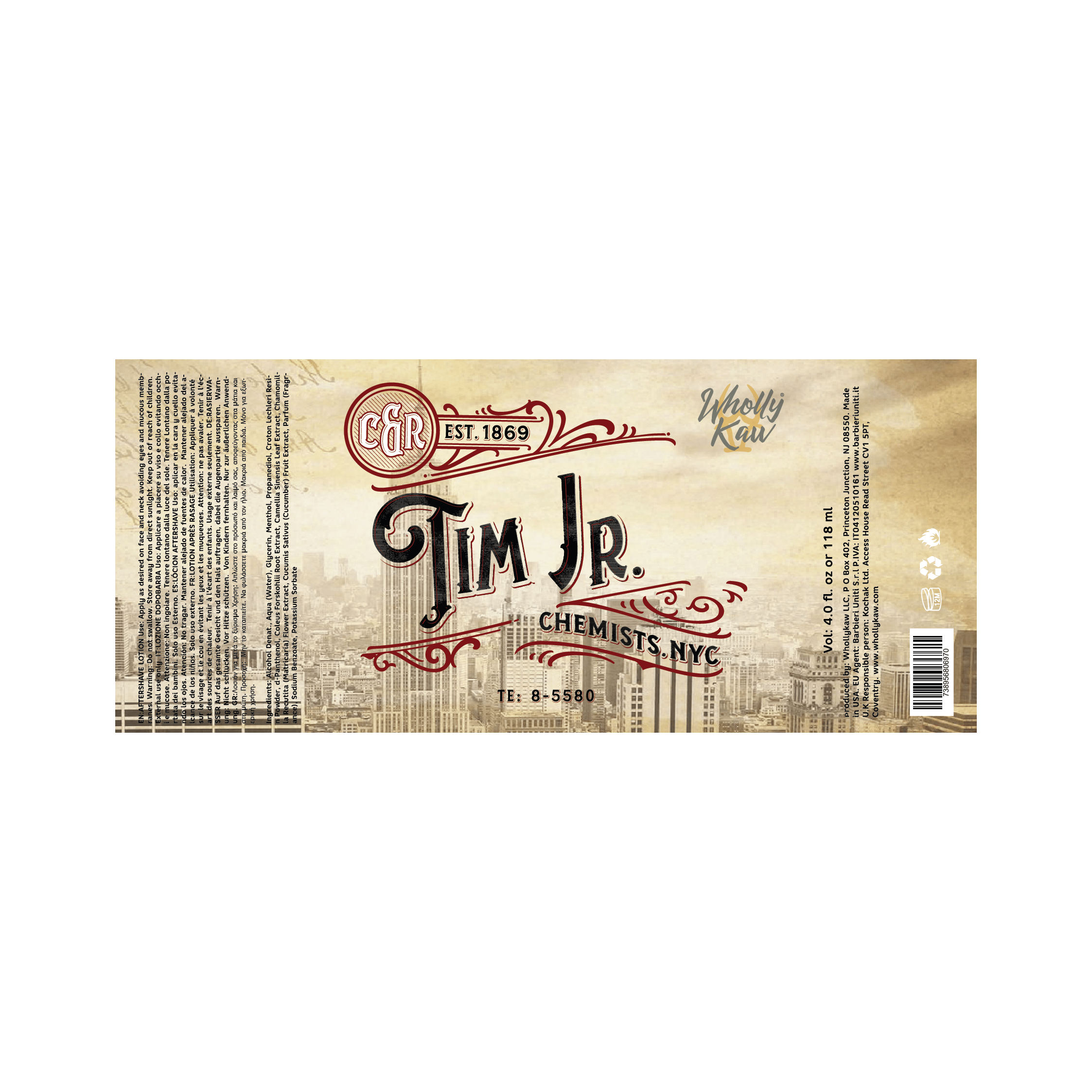 Wholly Kaw Tim Jr set sapone barba + dopobarba geranio