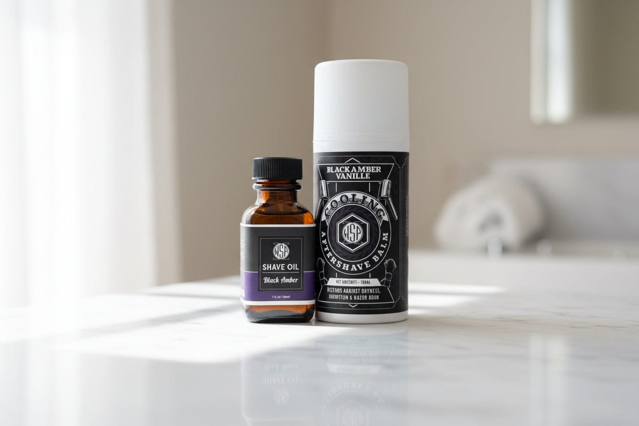 Wet Shaving Products Black Amber olio prebarba 1 oz ambra