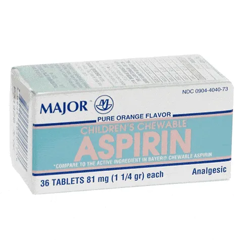 Major Aspirina Masticabile 81 mg 36 Compresse Gusto Arancia