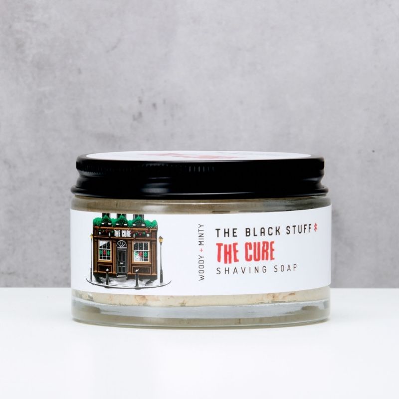 The Black Stuff Cure sapone da barba edizione limitata 155g vetro