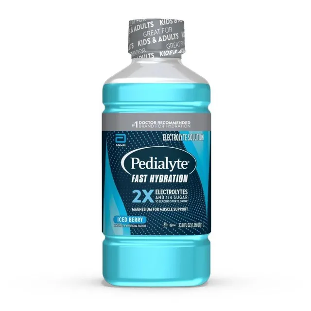 Pedialyte Fast Hydration Iced Berry Soluzione Elettroliti