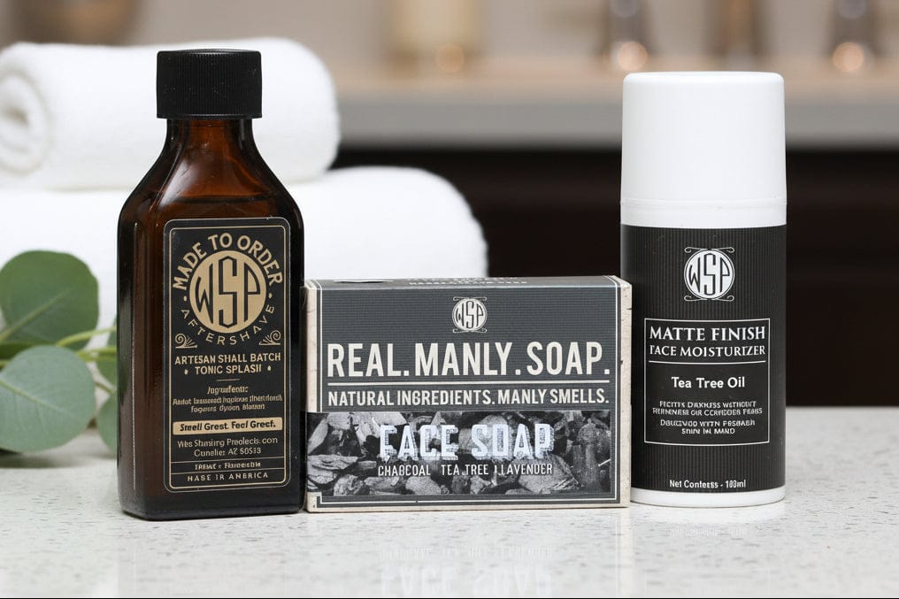 Wet Shaving Products Face Care Tea Tree kit viso uomo manutenzione