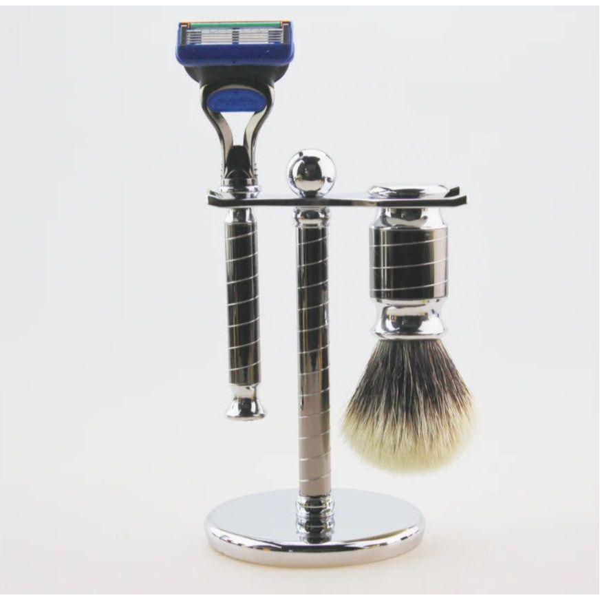Frank Shaving set rasatura 3 pezzi tasso Gun Metal