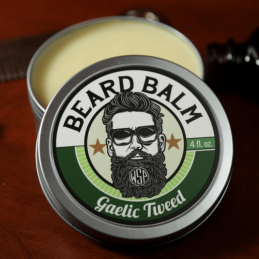 Wet Shaving Products Gaelic Tweed balsamo barba tenuta leggera latta 28 g