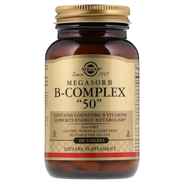 Solgar Megasorb B-Complex 50 100 Compresse Energia