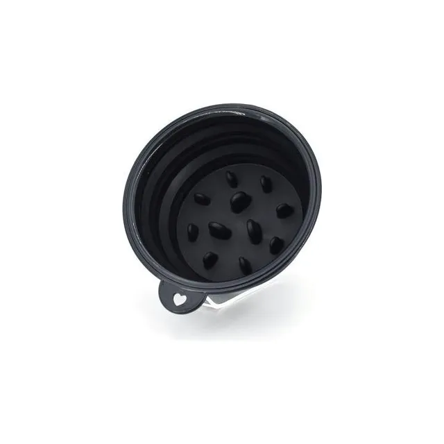 Stirling Soap Co. ciotola barba silicone nero pieghevole da viaggio