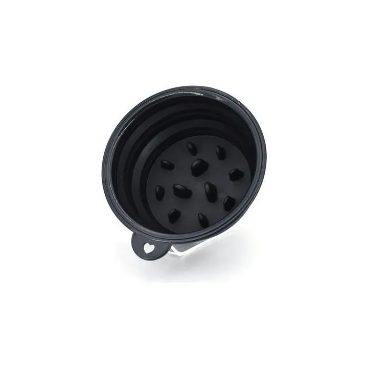 Stirling Soap Co. ciotola barba silicone nero pieghevole da viaggio