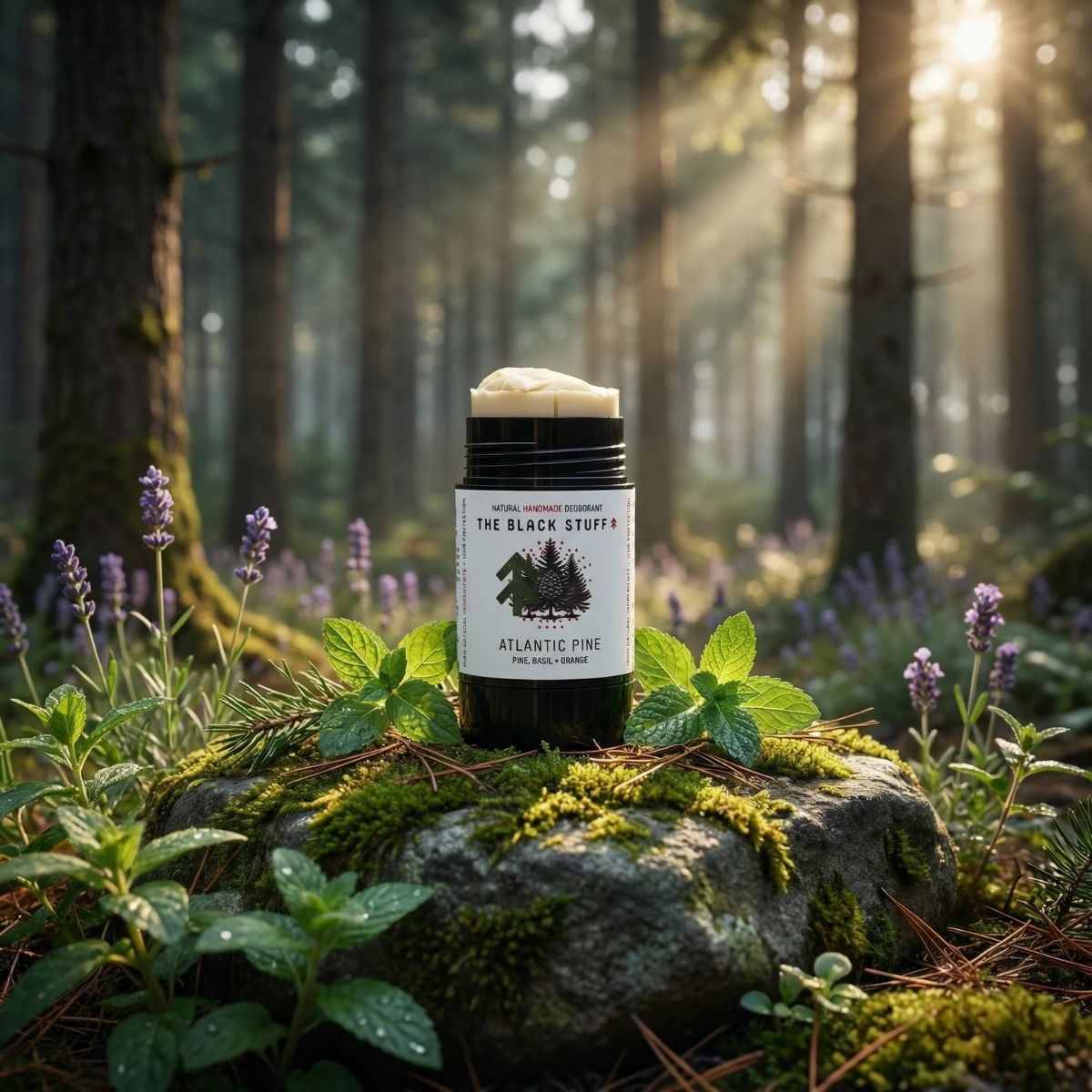 The Black Stuff Atlantic Pine Deodorante solido basilico pino