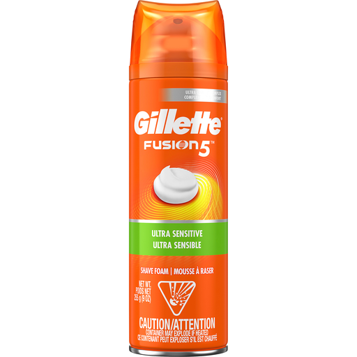 Gillette Fusion5 Ultra Sensitive Schiuma Barba 250 ml
