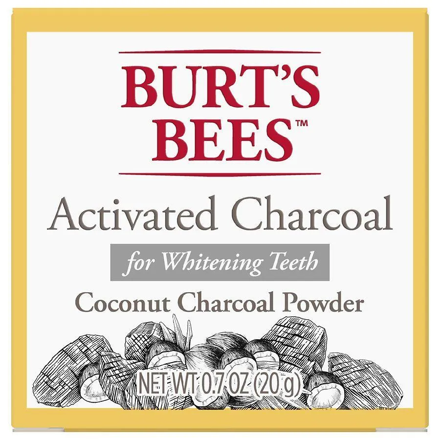 Burt's Bees Carbone Cocco polvere sbiancante denti uso quotidiano
