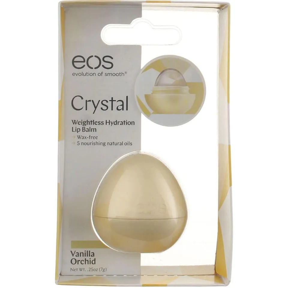eos Crystal Vanilla Orchid balsamo labbra vaniglia senza cera