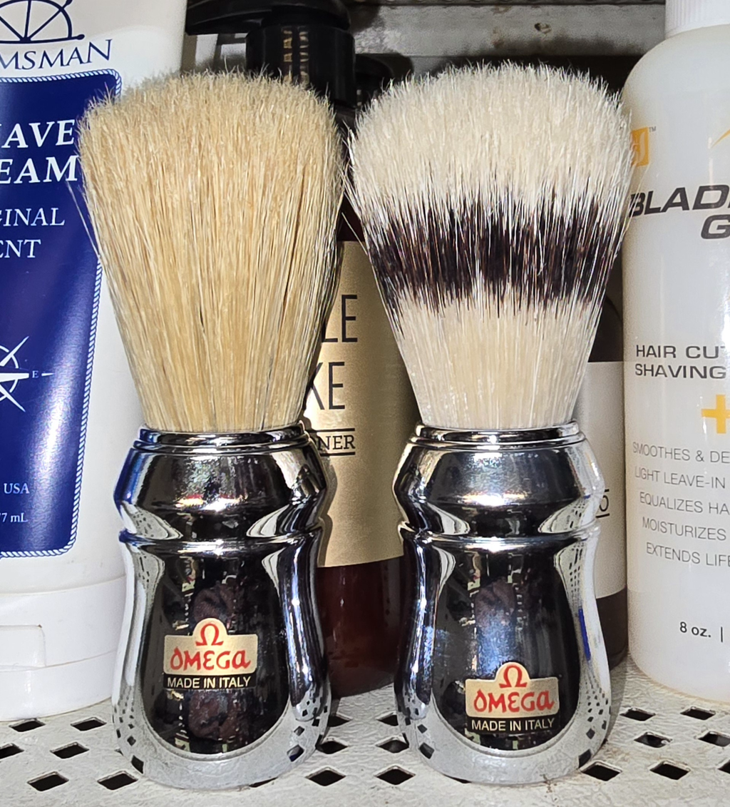 Omega 20248 pennello da barba setola pura cromato