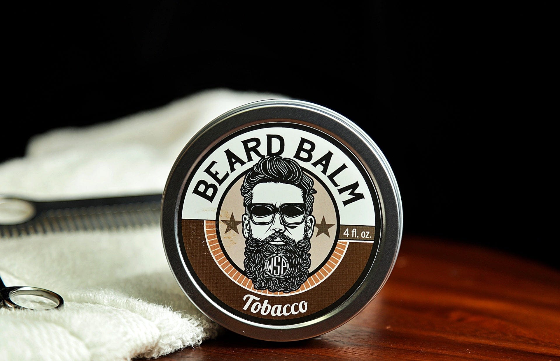 Wet Shaving Products Tobacco balsamo barba tenuta leggera latta 28 g