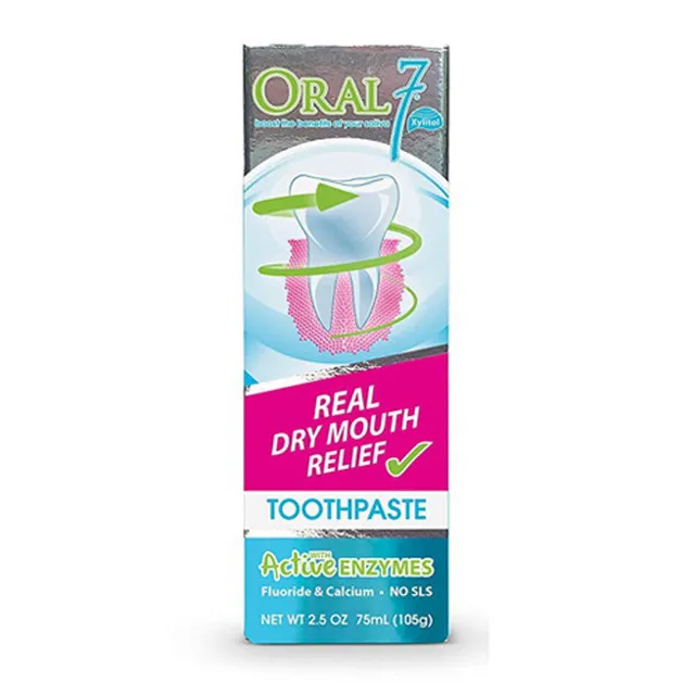 Oral 7 dentifricio 75 ml bocca secca enzimi fluoro