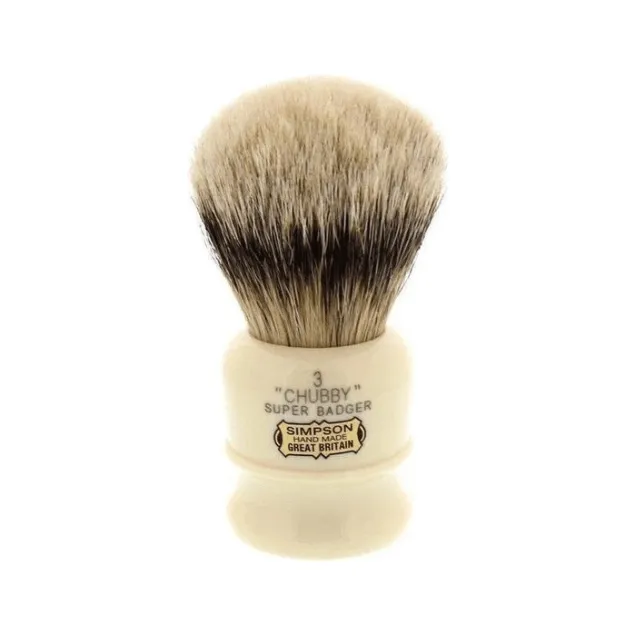 Simpsons Chubby 3 Super Badger pennello barba silvertip