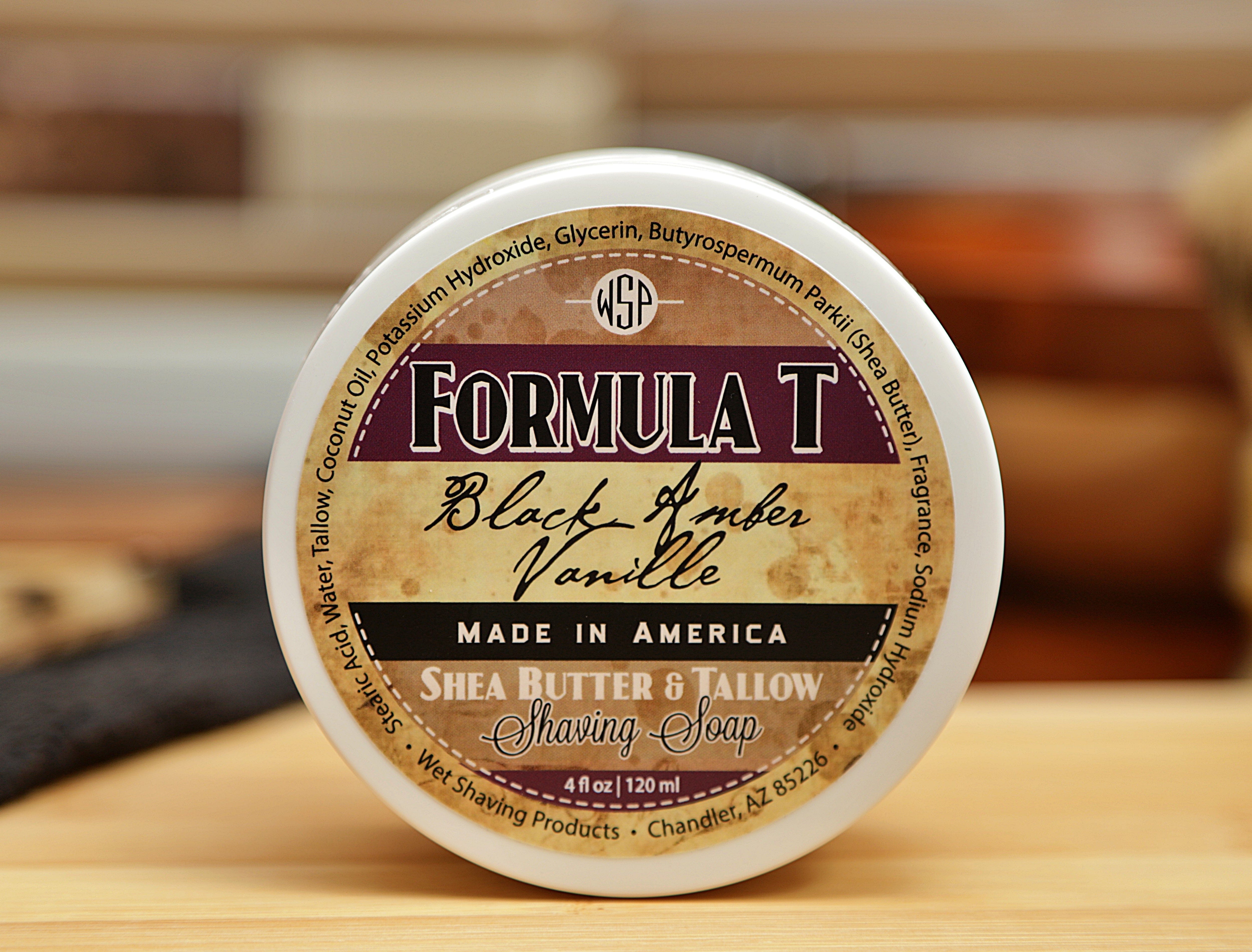 Wet Shaving Products Black Amber Formula T sapone da barba sego