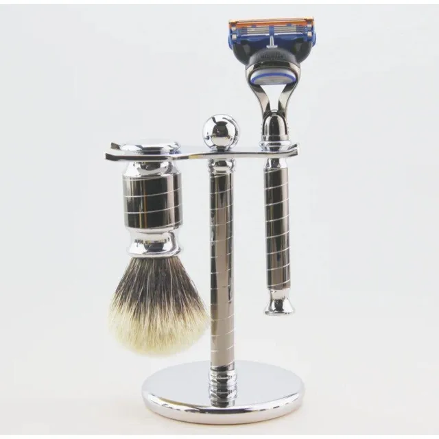 Frank Shaving set rasatura 3 pezzi tasso Gun Metal