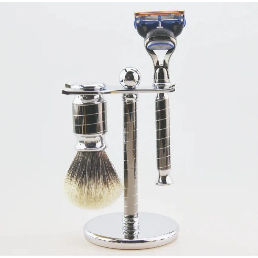 Frank Shaving set rasatura 3 pezzi tasso Gun Metal