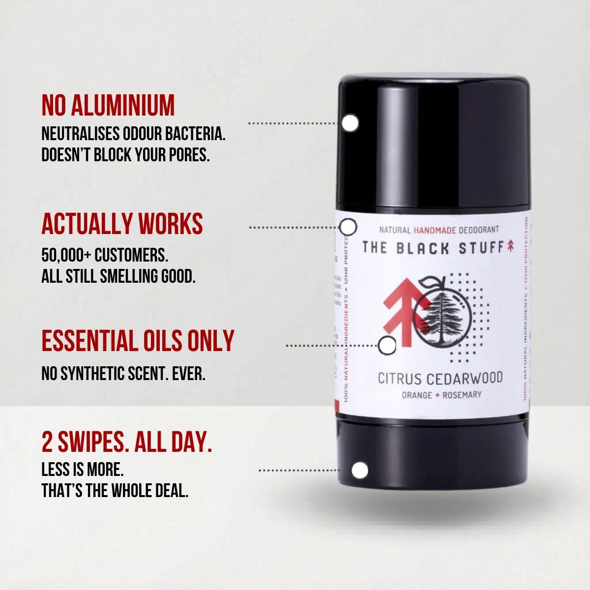 The Black Stuff Citrus Cedarwood Blast deodorante agrumi uomo