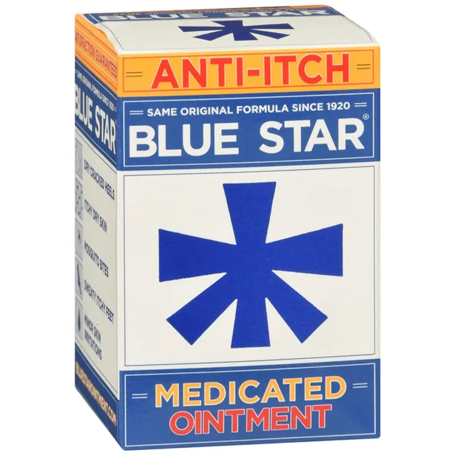 Blue Star Medicated Unguento Prurito Canfora 2 Oz