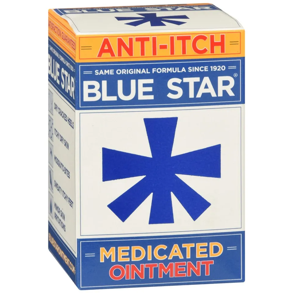 Blue Star Medicated Unguento Prurito Canfora 2 Oz