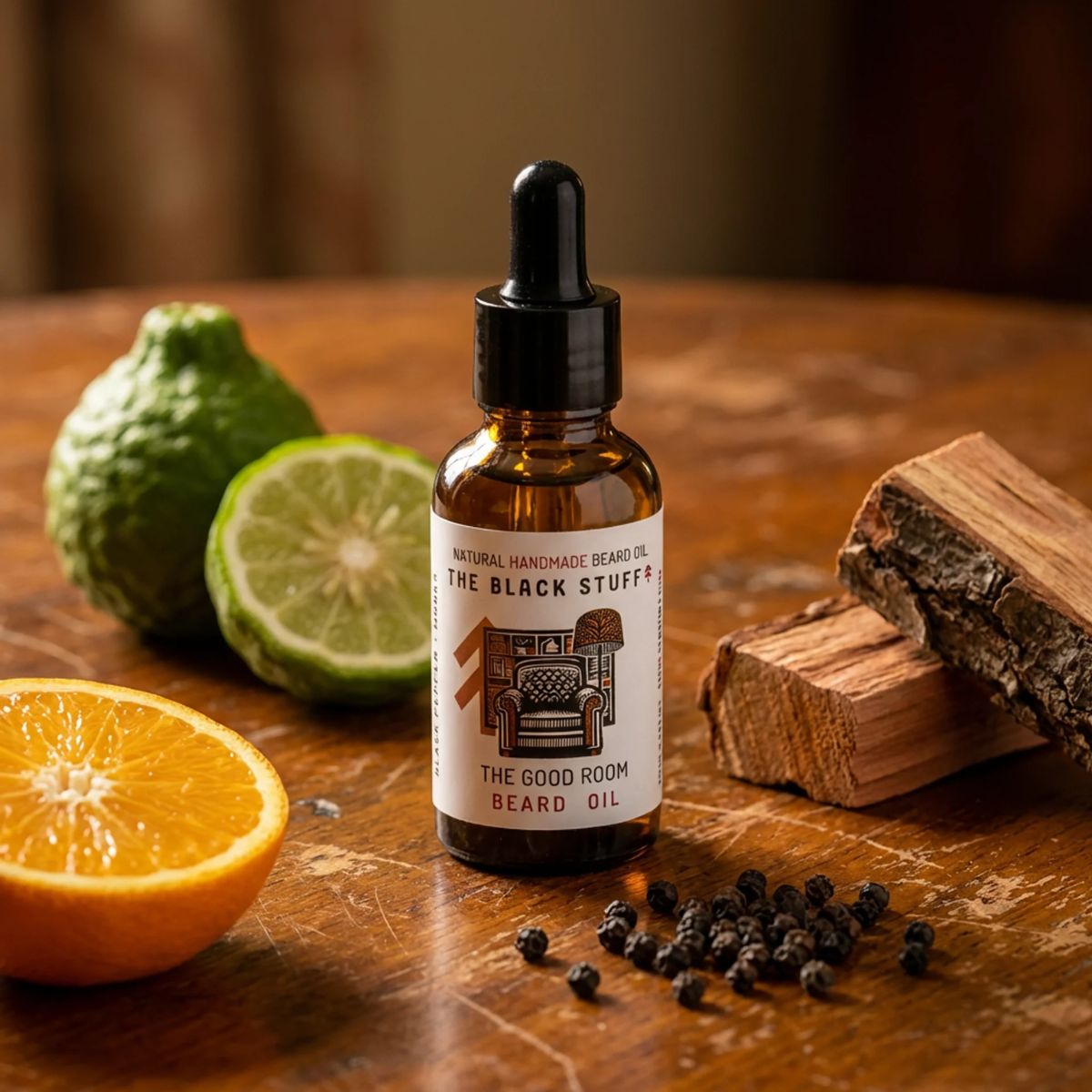 The Black Stuff Beard Care The Good Room olio barba idratante