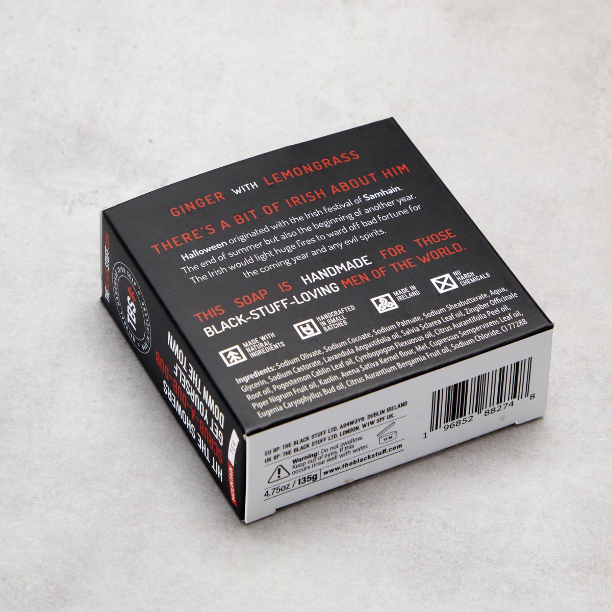 The Black Stuff Men's Bar Soap Mountain Tea sapone agrumi 130g