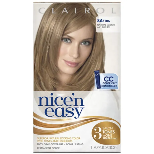 Clairol Nice'n Easy 8A Tinta Capelli Biondo Cenere Medio 1 Kit