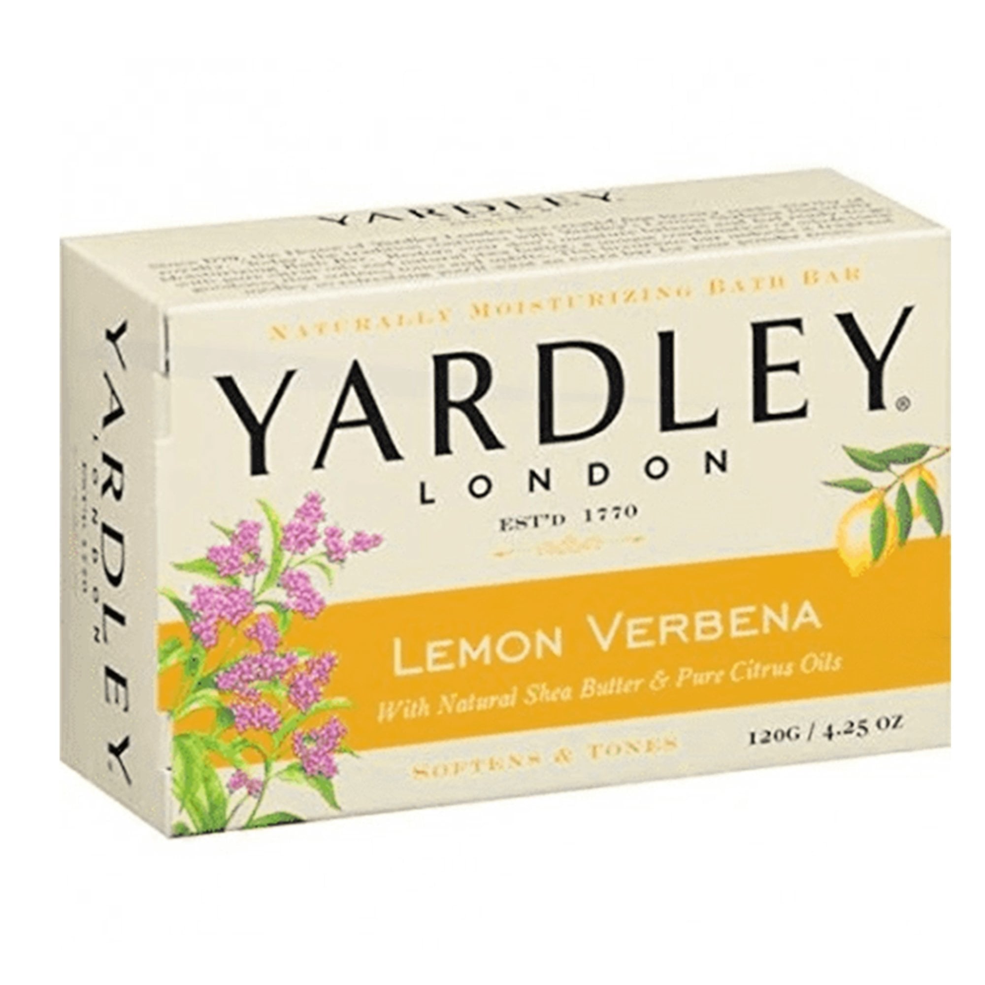 Yardley Lemon Verbena Saponetta Bagno 4 oz Burro Karitè
