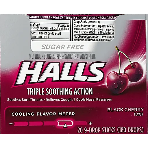 Halls Black Cherry caramelle tosse 180 pz amarena