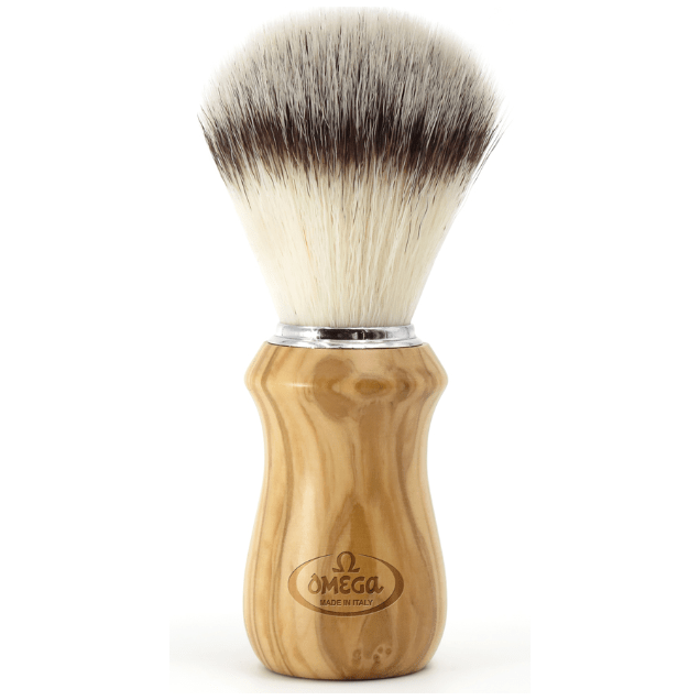 Omega Hi-Brush 0146832 pennello da barba legno ulivo