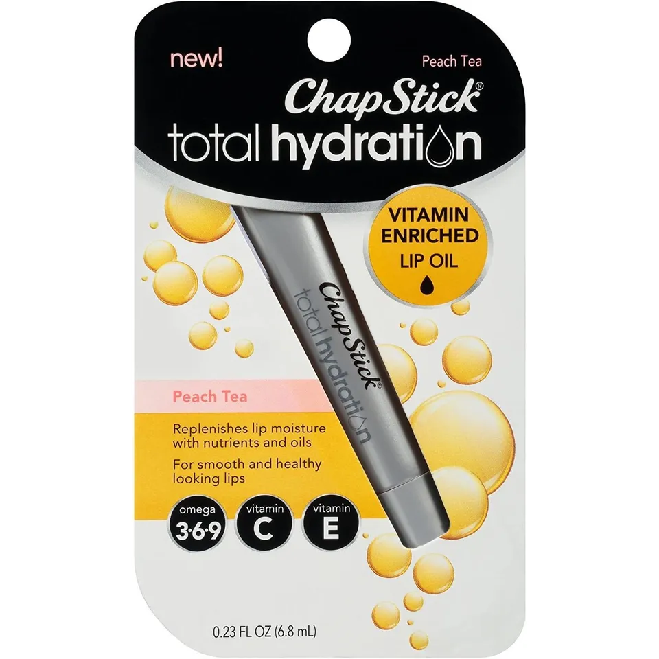 ChapStick Total Hydration Olio Labbra Peach Tea 6,8 ml Vitamine