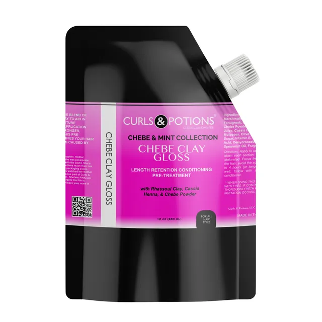Curls Potions Chebe Clay Gloss maschera capelli 12 oz
