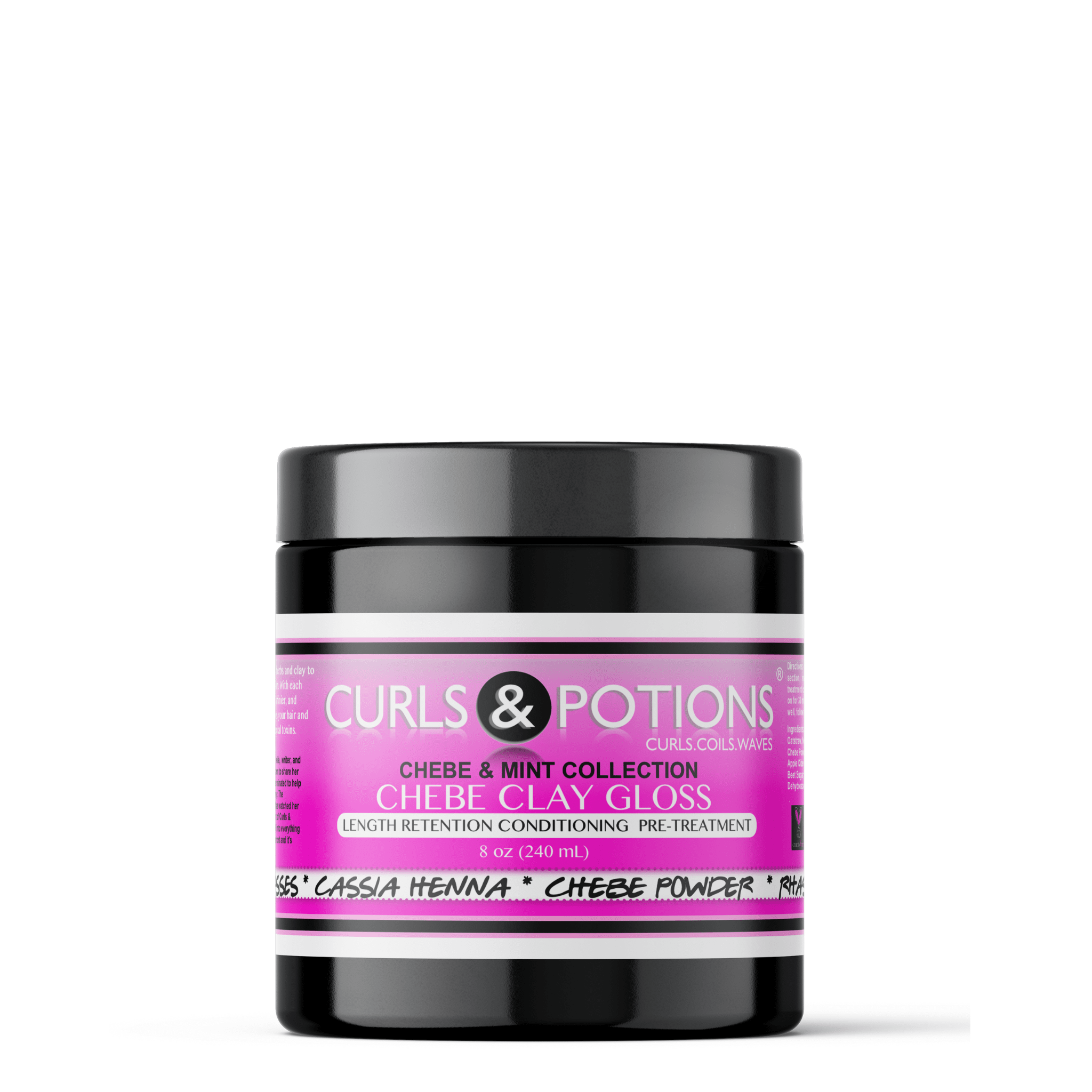 Curls Potions Chebe Clay Gloss maschera capelli 12 oz