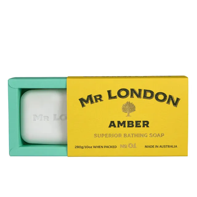 Mr London Amber No 01 saponetta uomo 280g ambra e cuoio