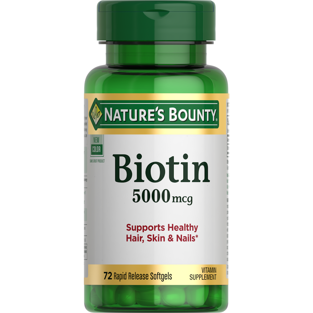 Nature's Bounty Biotina 5000 mcg softgel rapide