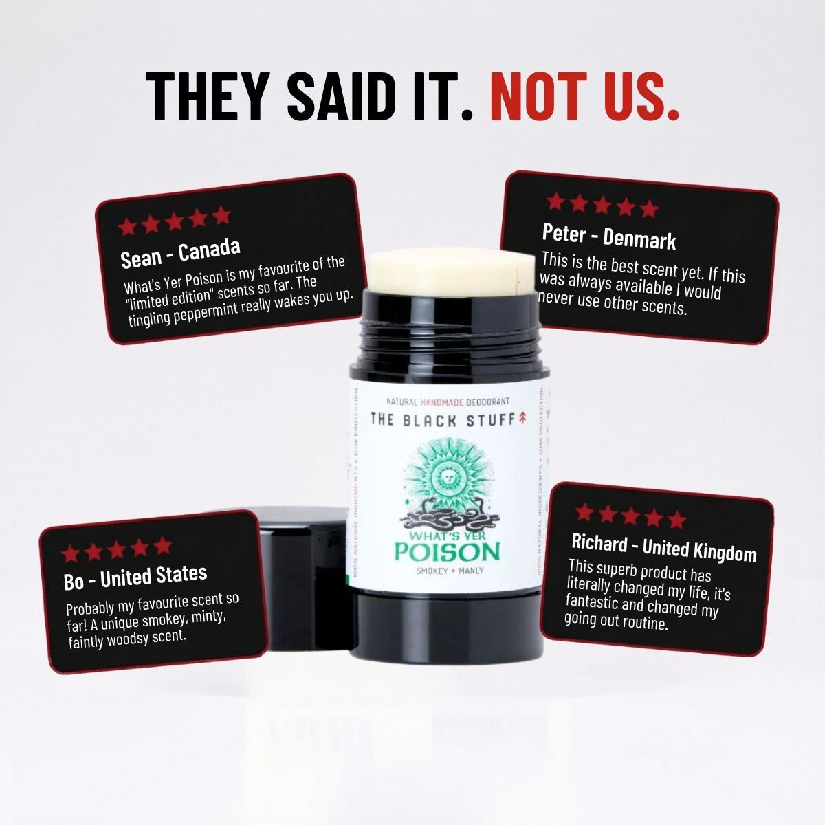 The Black Stuff What's Yer Poison Deodorante Uomo Vetiver Menta Edizione