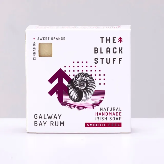 The Black Stuff Galway Bay Rum saponetta uomo liscia cannella