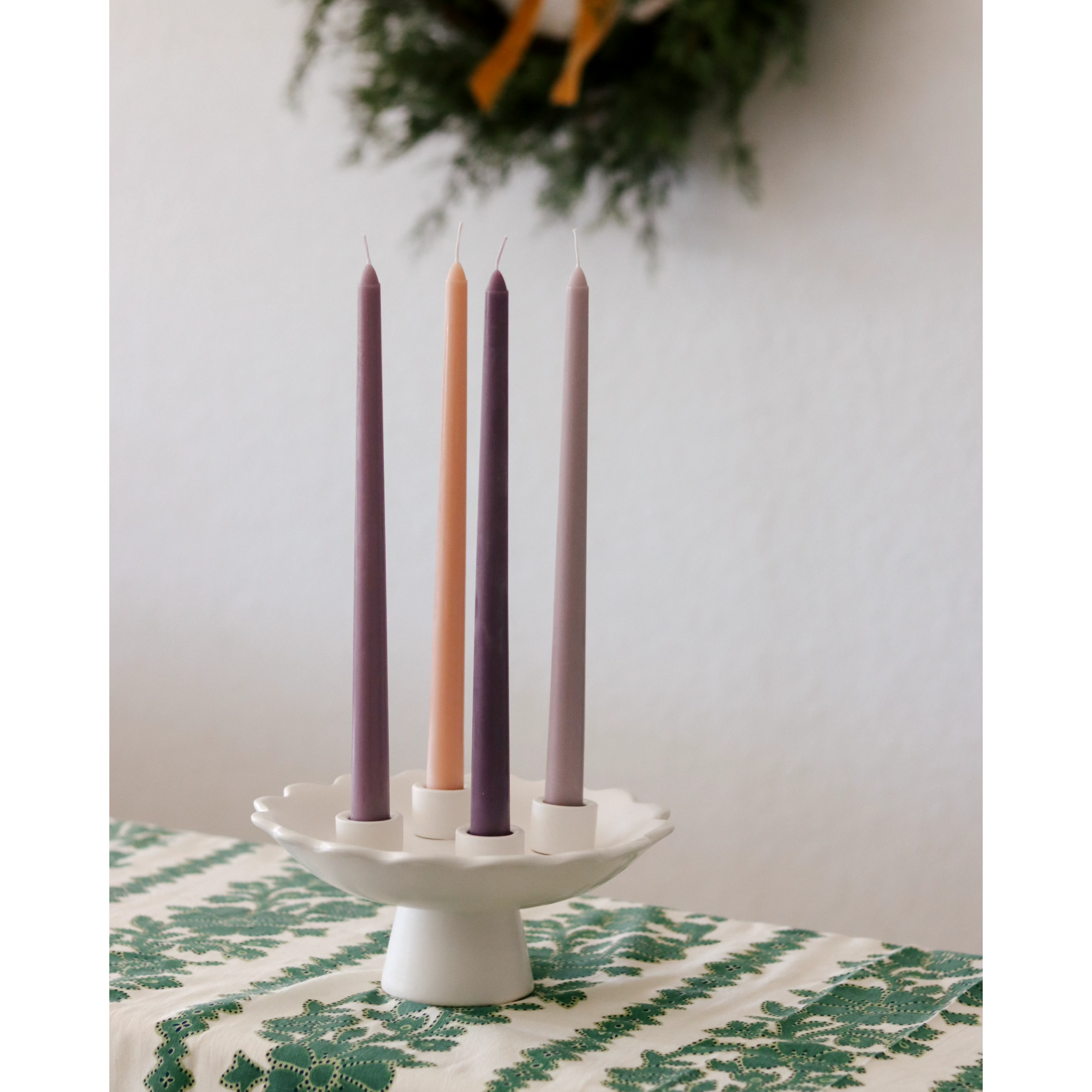 Pasteur Home Candele Avvento affusolate rosa viola 4 pezzi